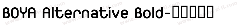 BOYA Alternative Bold字体转换